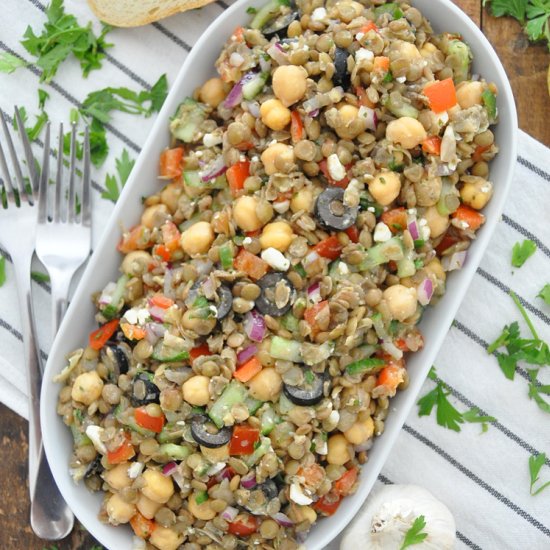 Mediterranean Lentil Salad - Recipe photo by Spain on a Fork