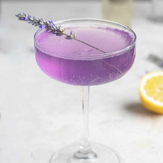 Lavender French 75 - Recipe photo by peelwithzeal
