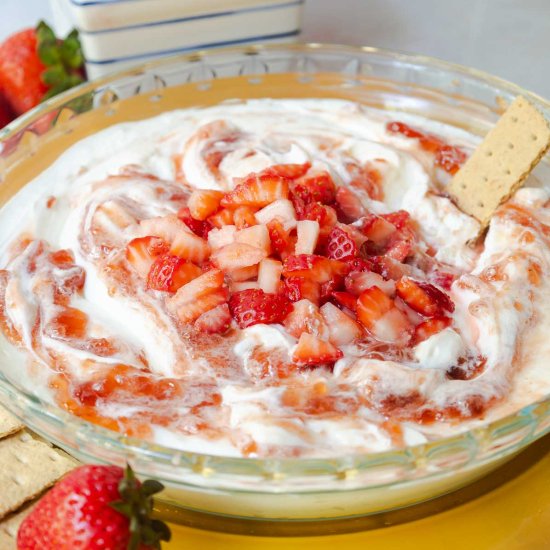 Strawberry Cheesecake Dip - Recipe photo by bykelseysmith