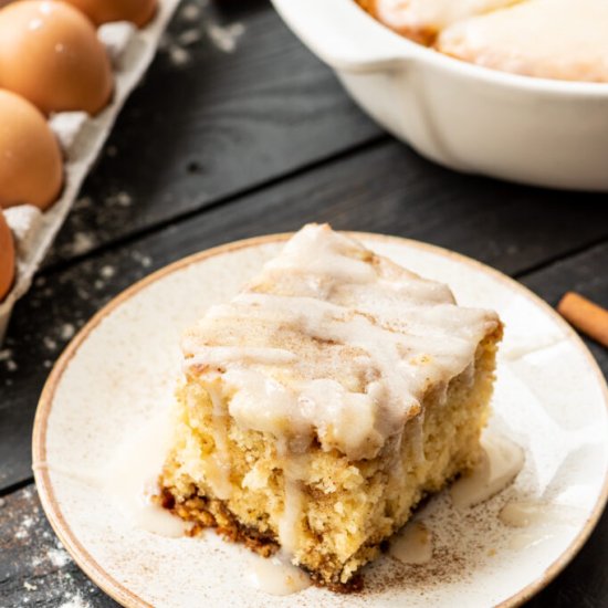 Cinnamon Roll Cake - Recipe photo by The Cookin Chicks