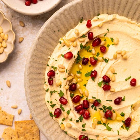 Toasted Pine Nut Hummus - Recipe photo by livingchirpy
