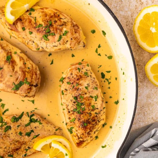 Creamy Lemon Chicken - Recipe photo by livingchirpy