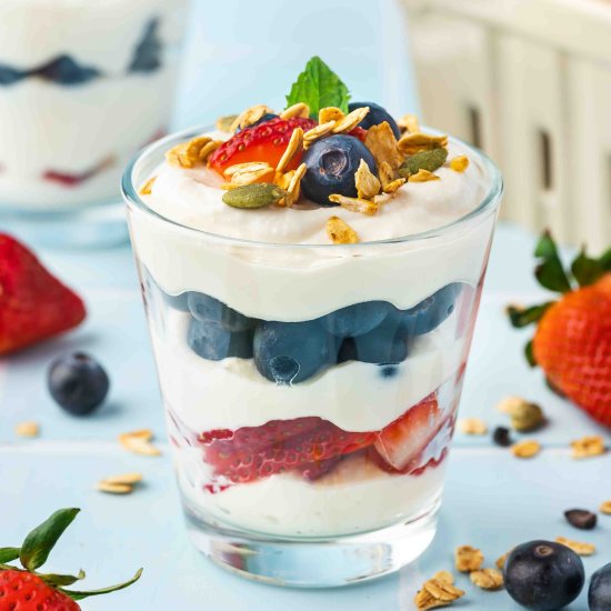 Summer Berry Ricotta Parfait - Recipe photo by HungryWhisk