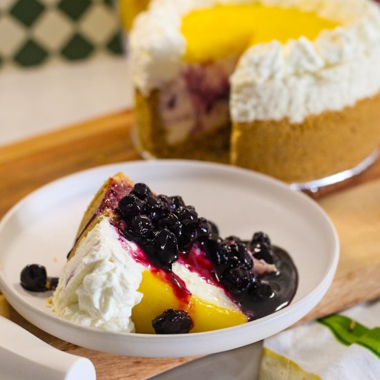 Lemon Blueberry Cheesecake NO BAKE - Recipe photo by Tastycue
