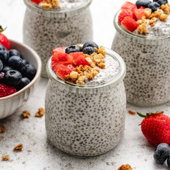 Yogurt Chia Seed Pudding - Recipe photo by Three Little Chickpeas