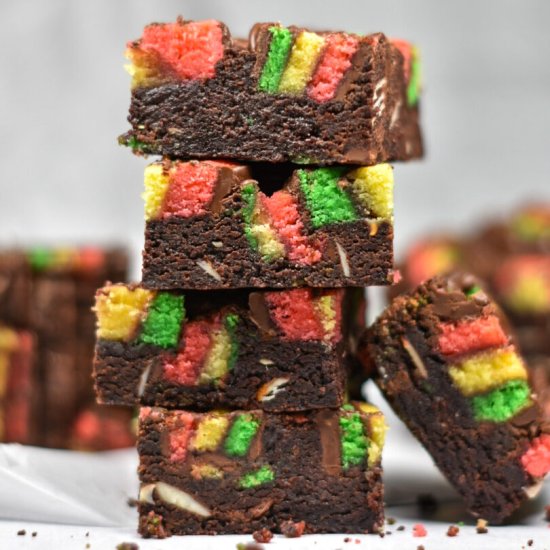Italian Rainbow Brownies - Recipe photo by bastecutfold