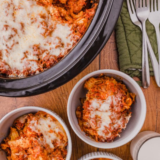 Crock Pot Baked Ziti - Recipe photo by The Cookin Chicks