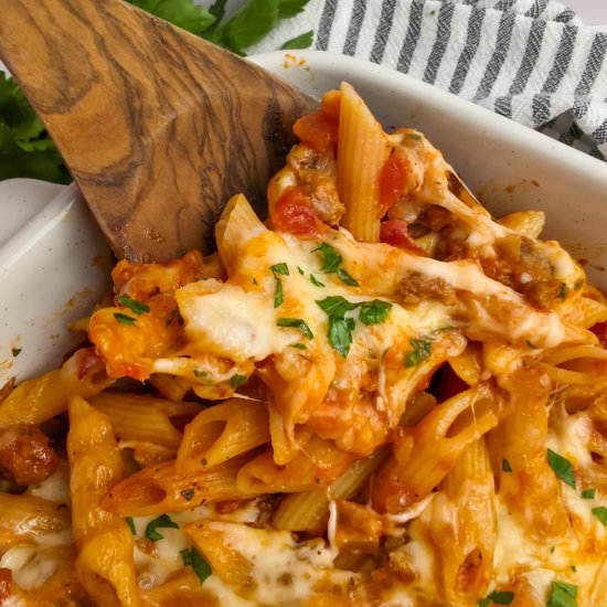 Baked Penne with Sausage - Recipe photo by simply scratch made
