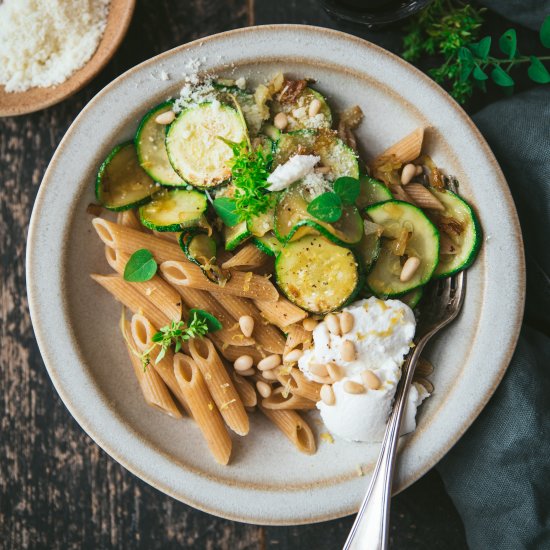 Zucchini and Ricotta Pasta recipe - Recipe photo by zesttangerine