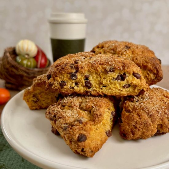 Pumpkin Chocolate Chip Scones - Recipe photo by scotch_scones