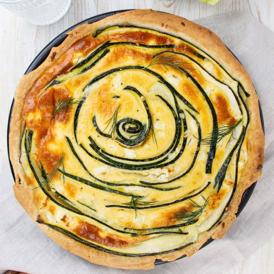 Zucchini Feta Quiche - Recipe photo by The FoodOlic