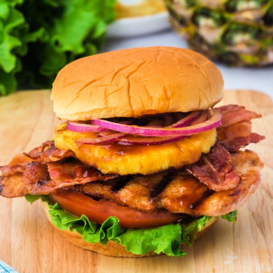 Grilled Hawaiian Chicken Sandwiches - Recipe photo by Love Bakes Good Cakes