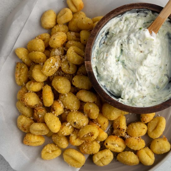 Air Fryer Gnocchi - Recipe photo by Maria Lucey Dietitian