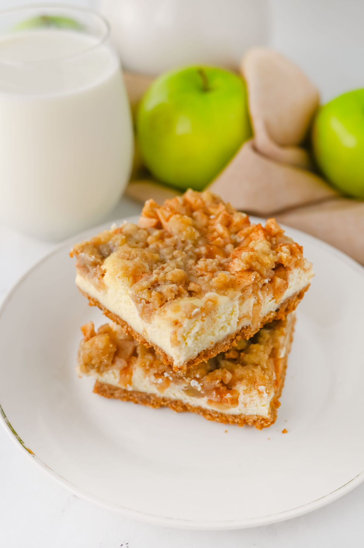 Apple Cheesecake Bars - Recipe photo by The Cookin Chicks