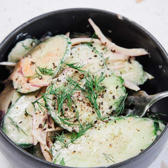 Creamy Hungarian Cucumber Salad - Recipe photo by ImmigrantsTable
