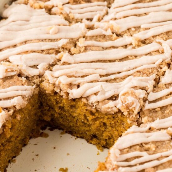 Cinnamon Streusel Pumpkin Cake - Recipe photo by The Cookin Chicks