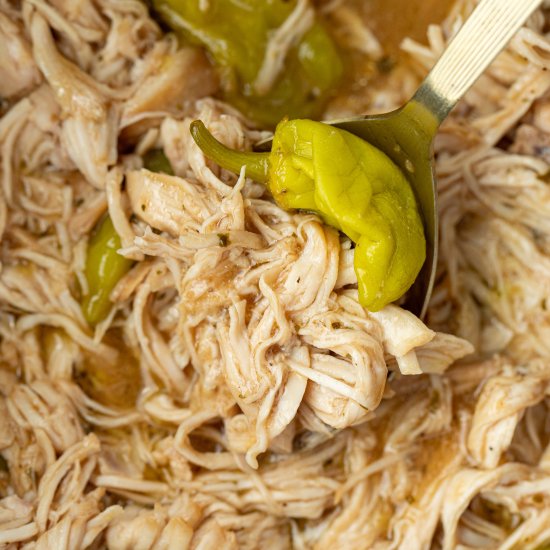 Slow Cooker Mississippi Chicken - Recipe photo by dashfordinner