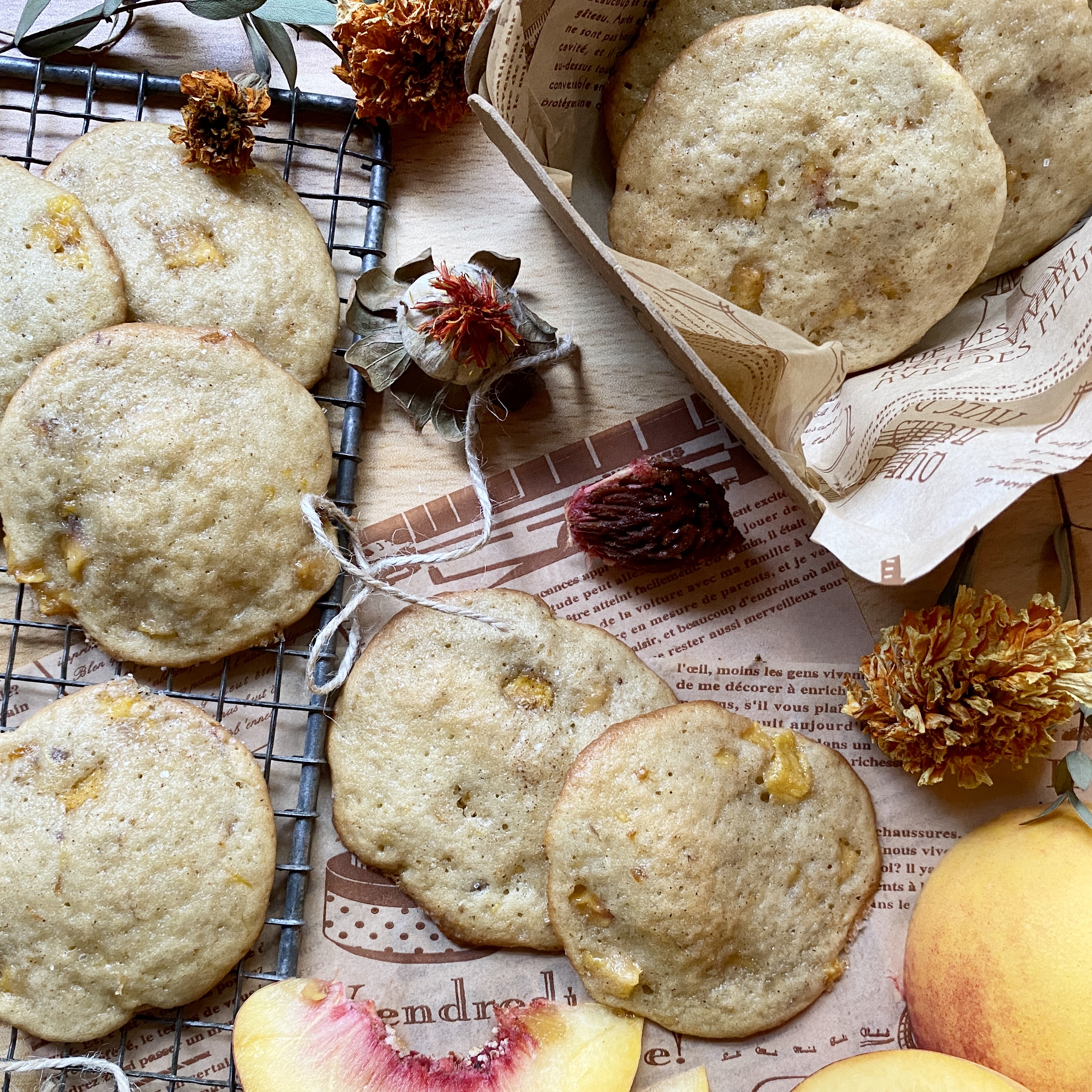 peach cake drop cookies - Recipe photo by ahintofrosemary