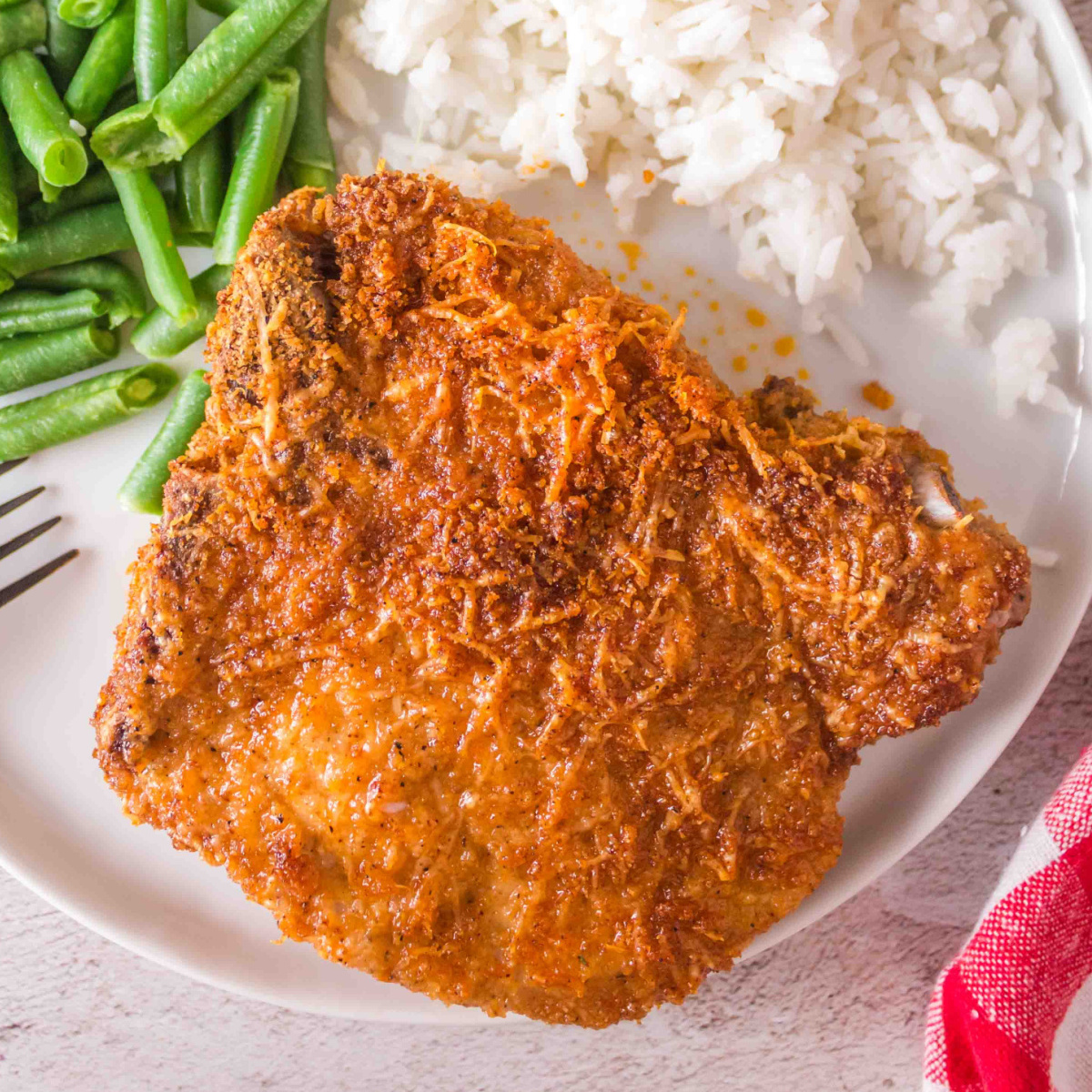 Air Fryer Bone-In Pork Chops - Recipe photo by Love Bakes Good Cakes