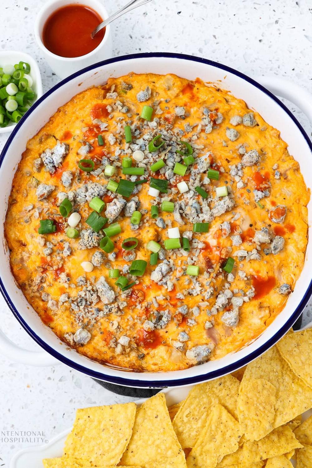 Buffalo Chicken Dip - Recipe photo by Intentional Hospitality