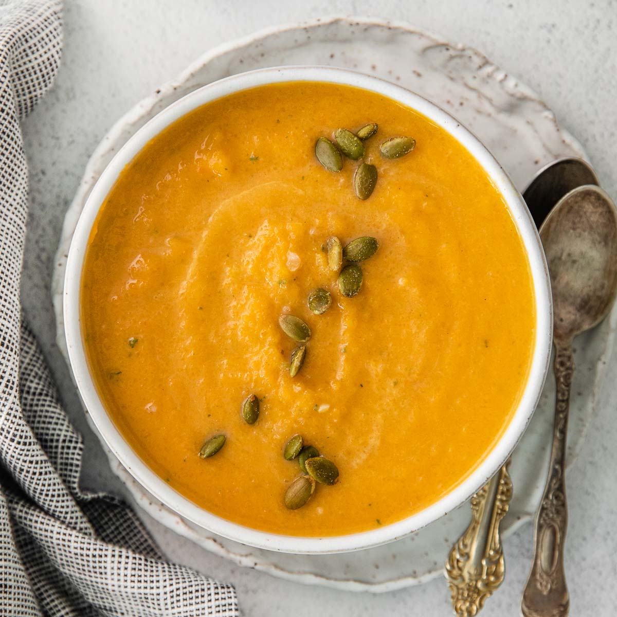 Easy Creamy Butternut Squash Soup - Recipe photo by ToSimplyInspire