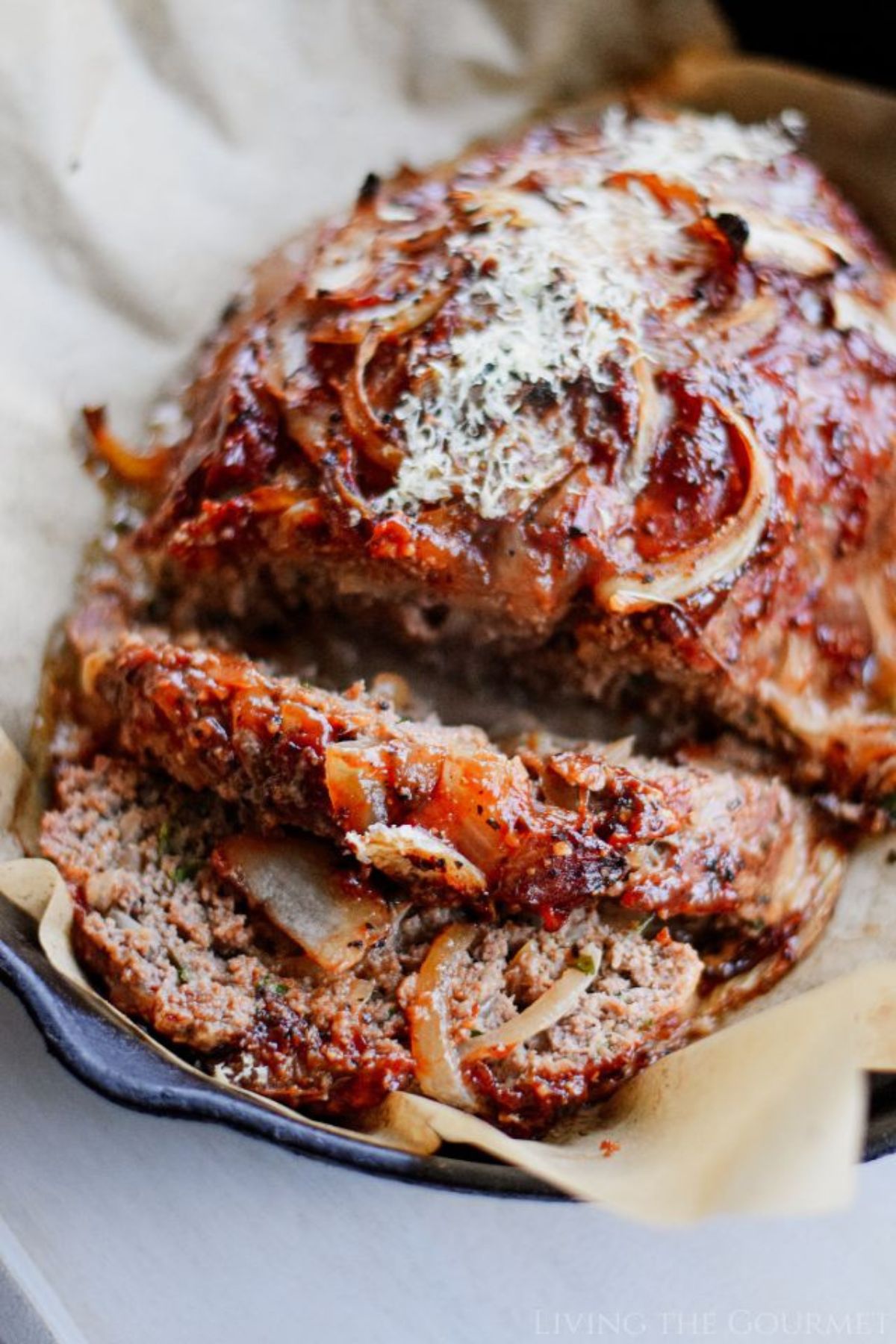 Caramelized Onion Meatloaf - Recipe photo by LivingtheGourmet