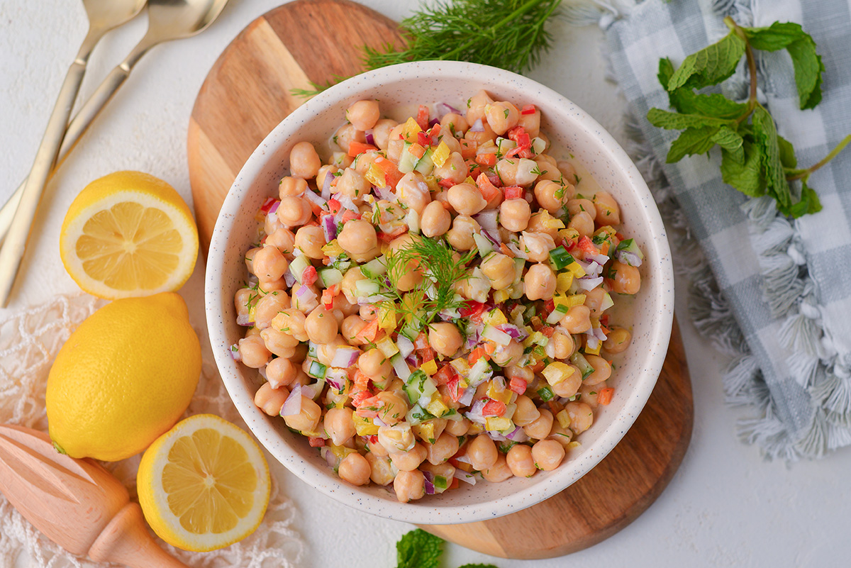 Mediterranean Chickpea Salad - Recipe photo by savoryexperiments