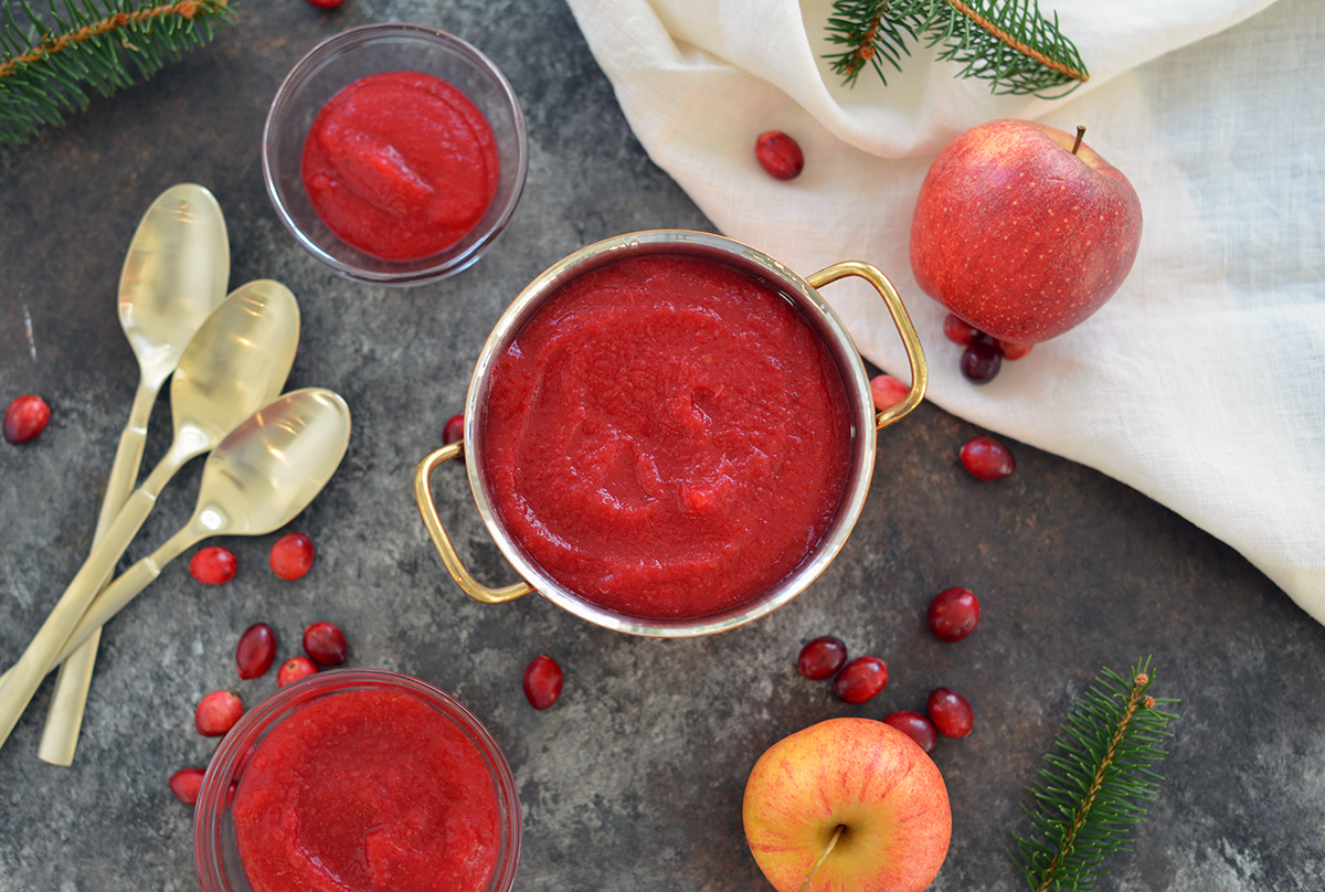 Cranberry Applesauce - Recipe photo by savoryexperiments