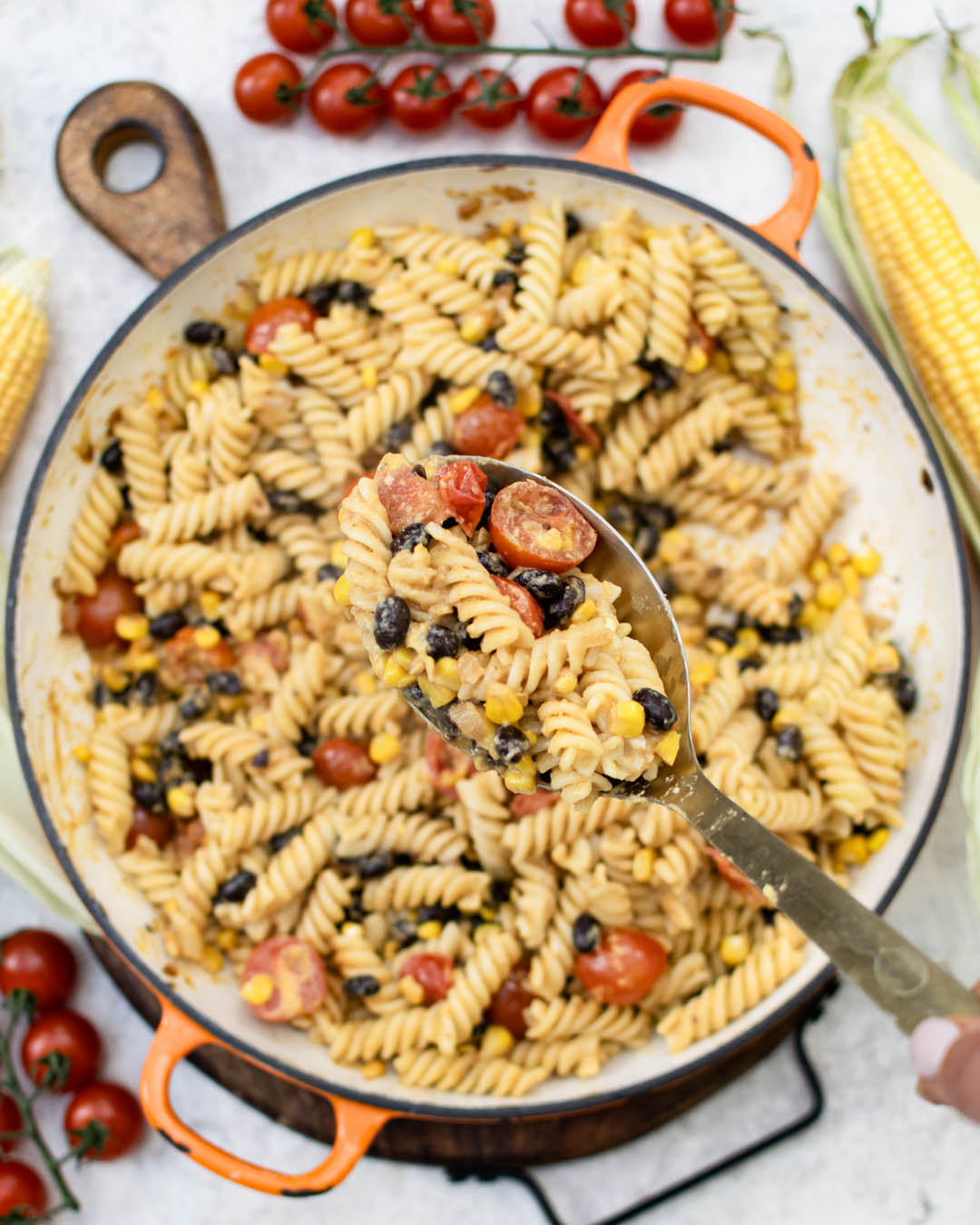 Creamy Corn Pasta - Recipe photo by theflexitarian