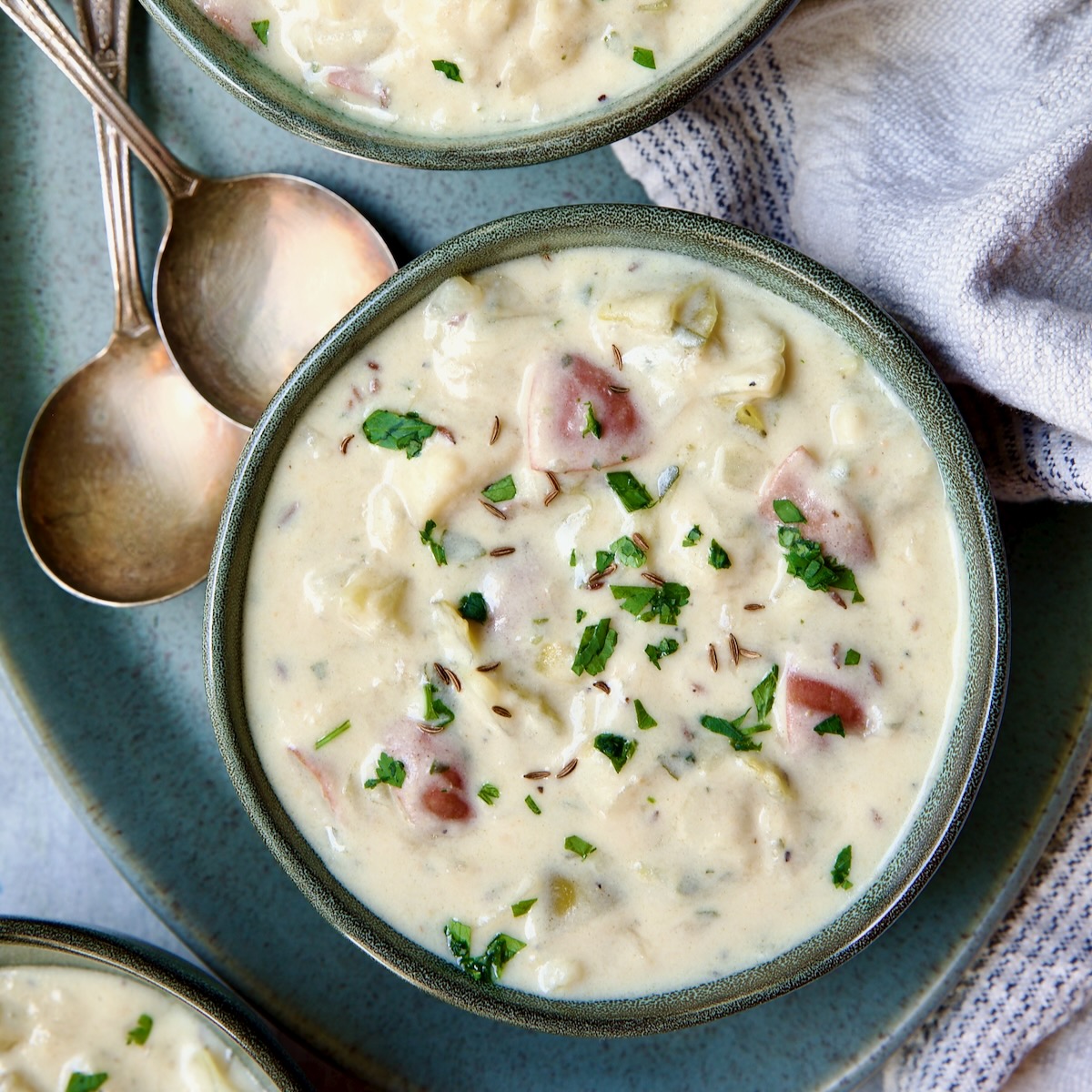 Creamy Potato Cabbage Soup - Recipe photo by fromachefskitchen