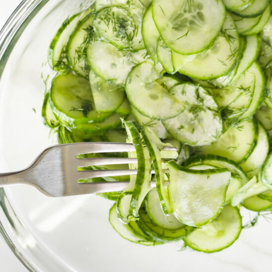 German Cucumber Salad - Recipe photo by The Allergen Free Kitchen