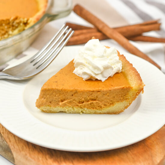 Low Carb Costco Pumpkin Pie - Recipe photo by Foodie Love
