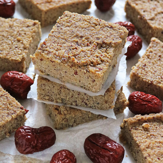 Jujube Quinoa Bars - Recipe photo by SavorySpin