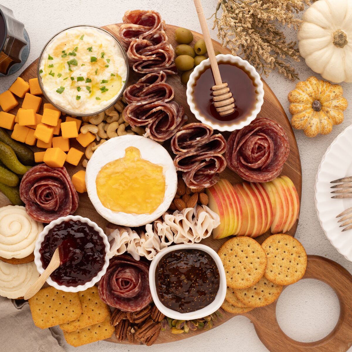 An Easy Fall Charcuterie Board - Recipe photo by OurHomeMadeEasy