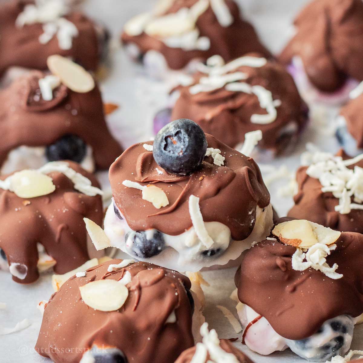 Frozen Blueberries with Yogurt - Recipe photo by eatdessertsnack