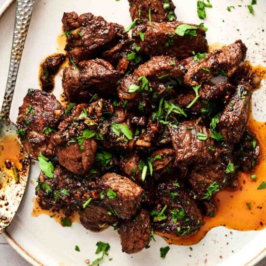Garlic Butter Steak Bites - Recipe photo by SplashofTaste