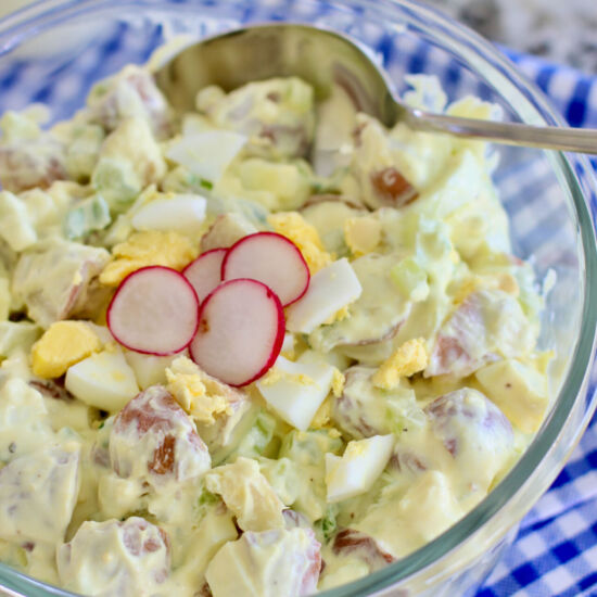 Healthy Potato Salad - Recipe photo by laughingspatula.com