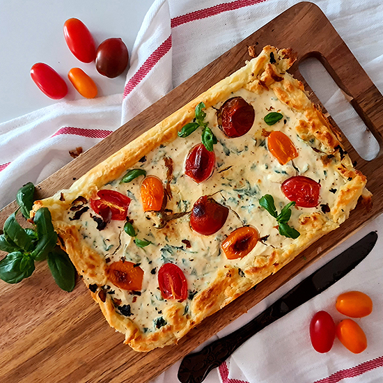 Heirloom Tomato Ricotta Tart - Recipe photo by 2pots2cook