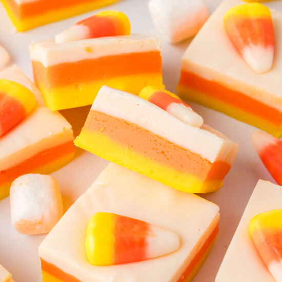 Candy Corn Fudge - Recipe photo by Tessies Table