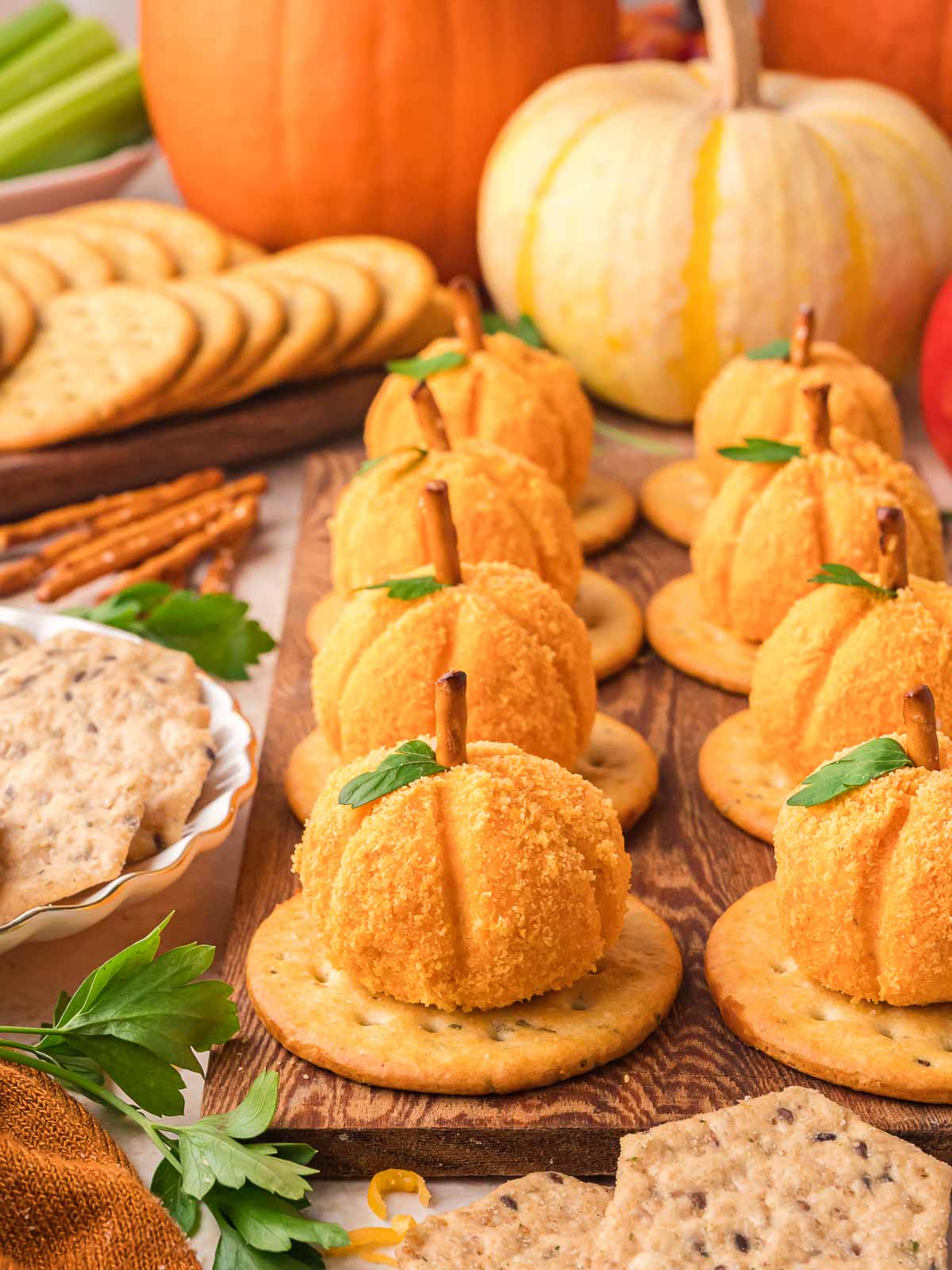 Mini Pumpkin Cheese Balls - Recipe photo by Tessies Table