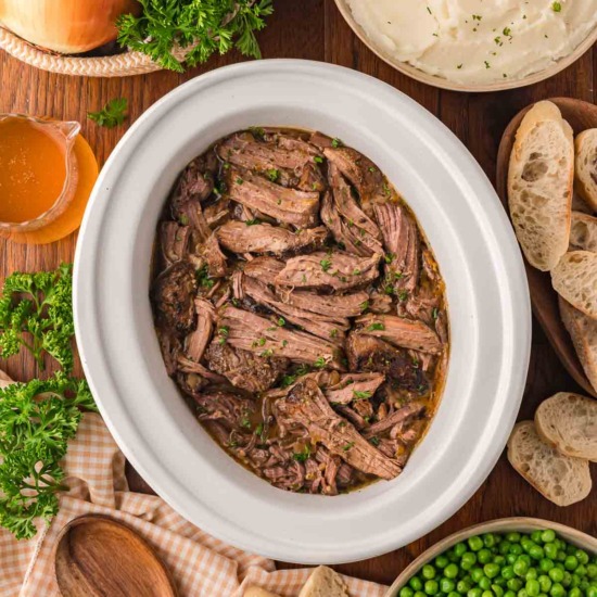 Slow Cooker Shredded Beef - Recipe photo by Tessies Table