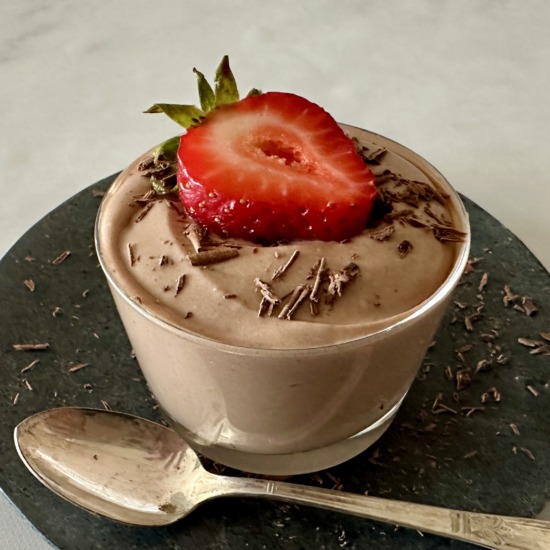 High Protein Chocolate Mousse - Recipe photo by Healthy Foodie Girl