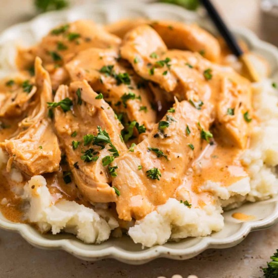 Crockpot Honey Mustard Chicken - Recipe photo by lemons and zest