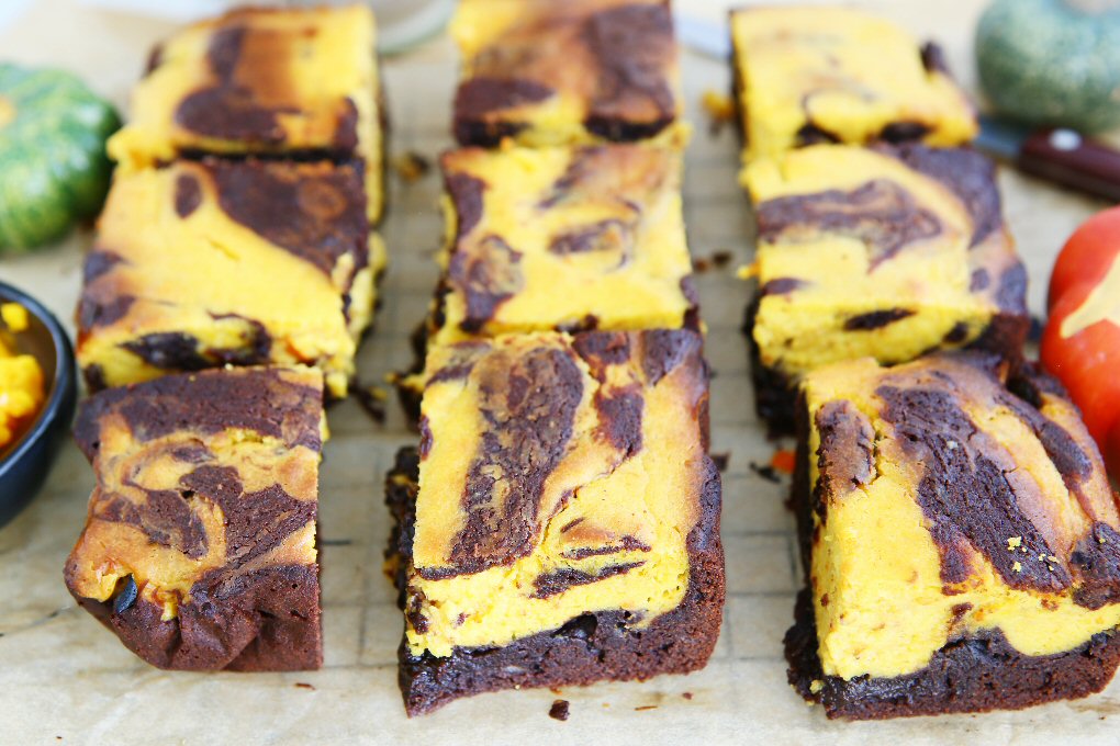 Pumpkin Cheesecake Brownies - Recipe photo by Taste of Home