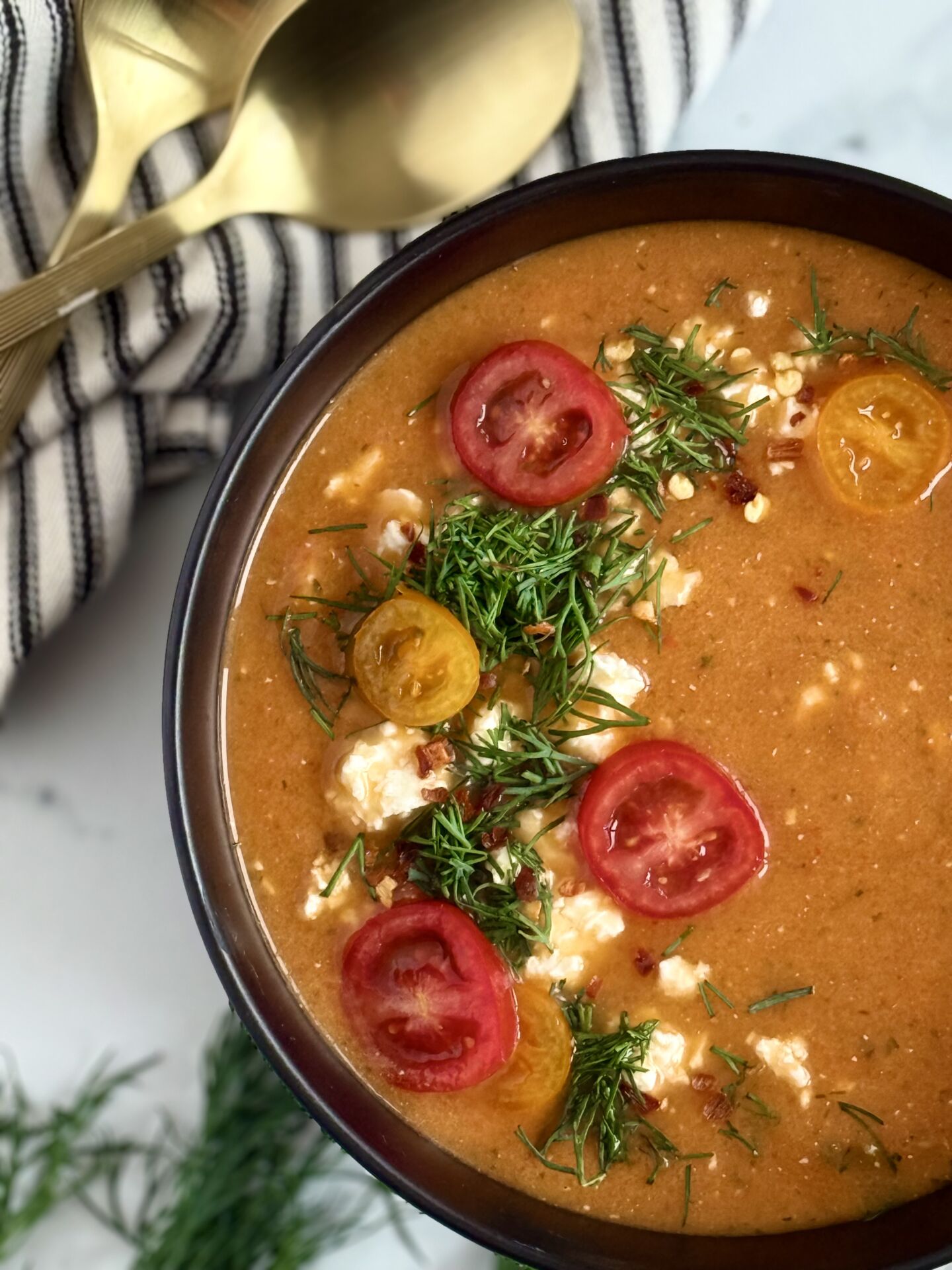 Roasted Tomato and Feta Soup - Recipe photo by StyleandGrace