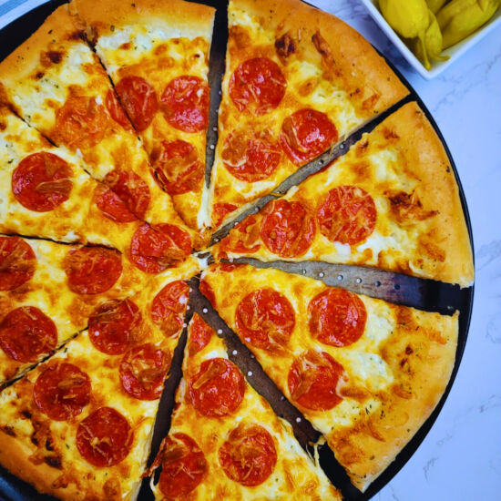 Pepperoni Alfredo Pizza - Recipe photo by simply scratch made
