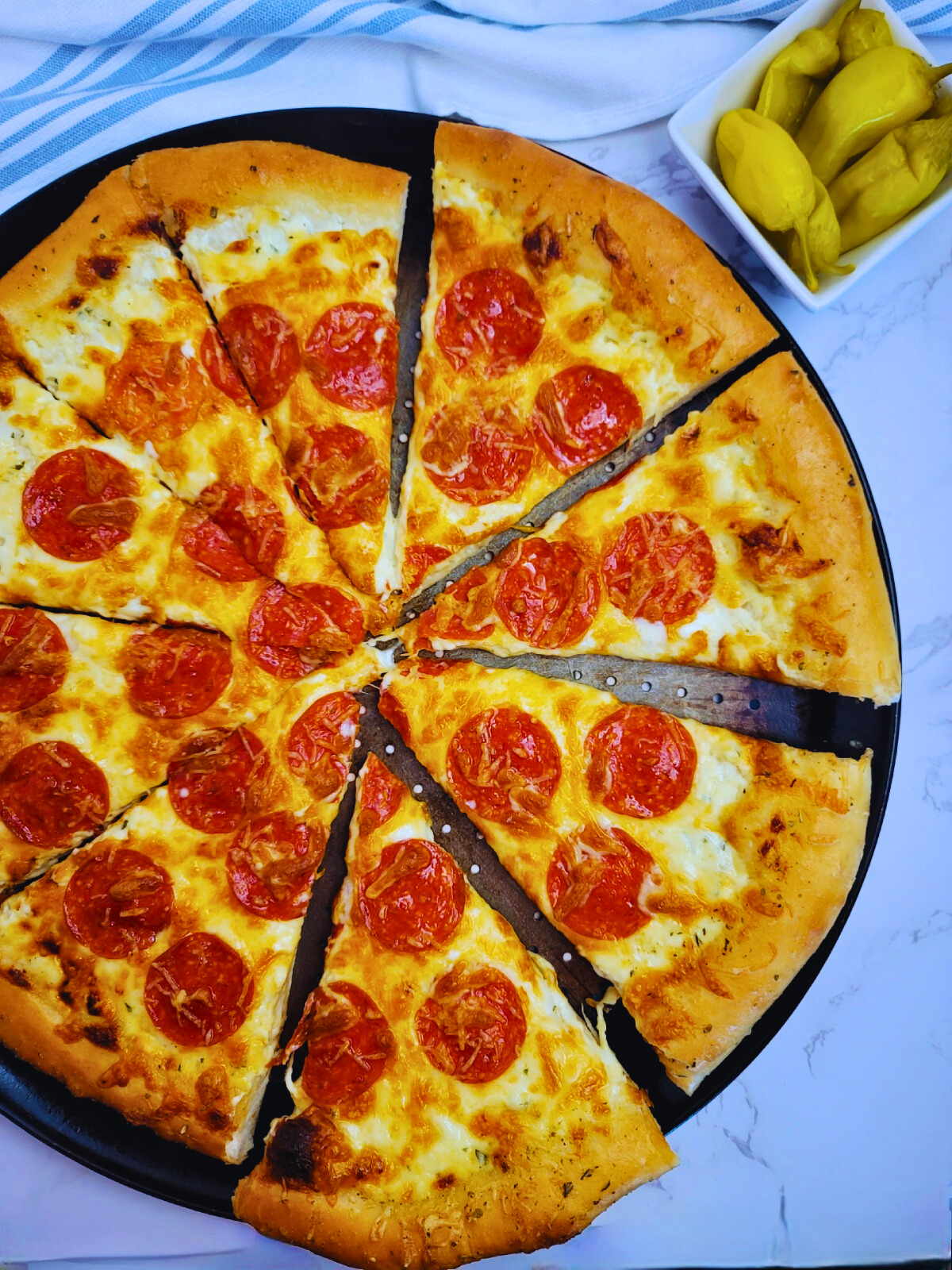 Pepperoni Alfredo Pizza - Recipe photo by simply scratch made