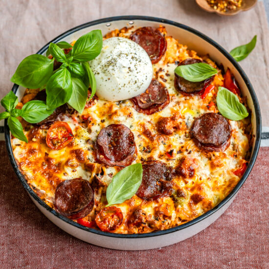 Oven Baked Pizza Rice - Recipe photo by heinstirred