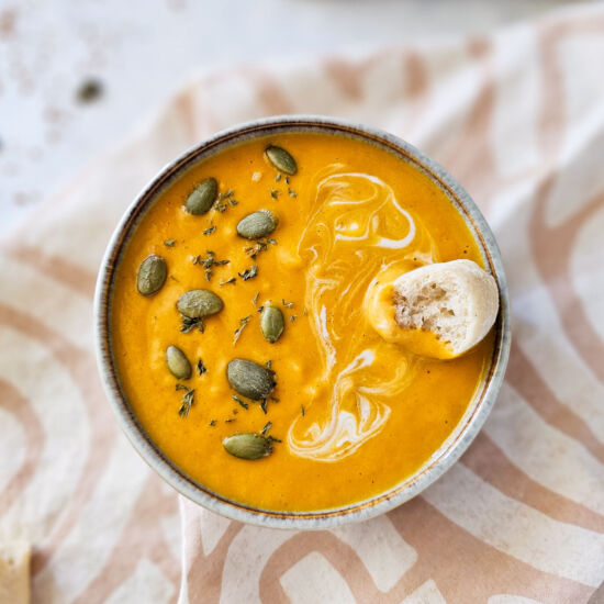 Creamy Pumpkin Papaya Bisque - Recipe photo by TheDishNextDoor