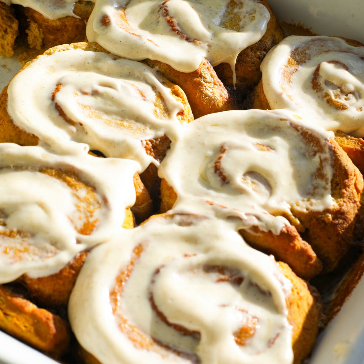 Pumpkin Cinnamon Rolls - Recipe photo by Simshomekitchen
